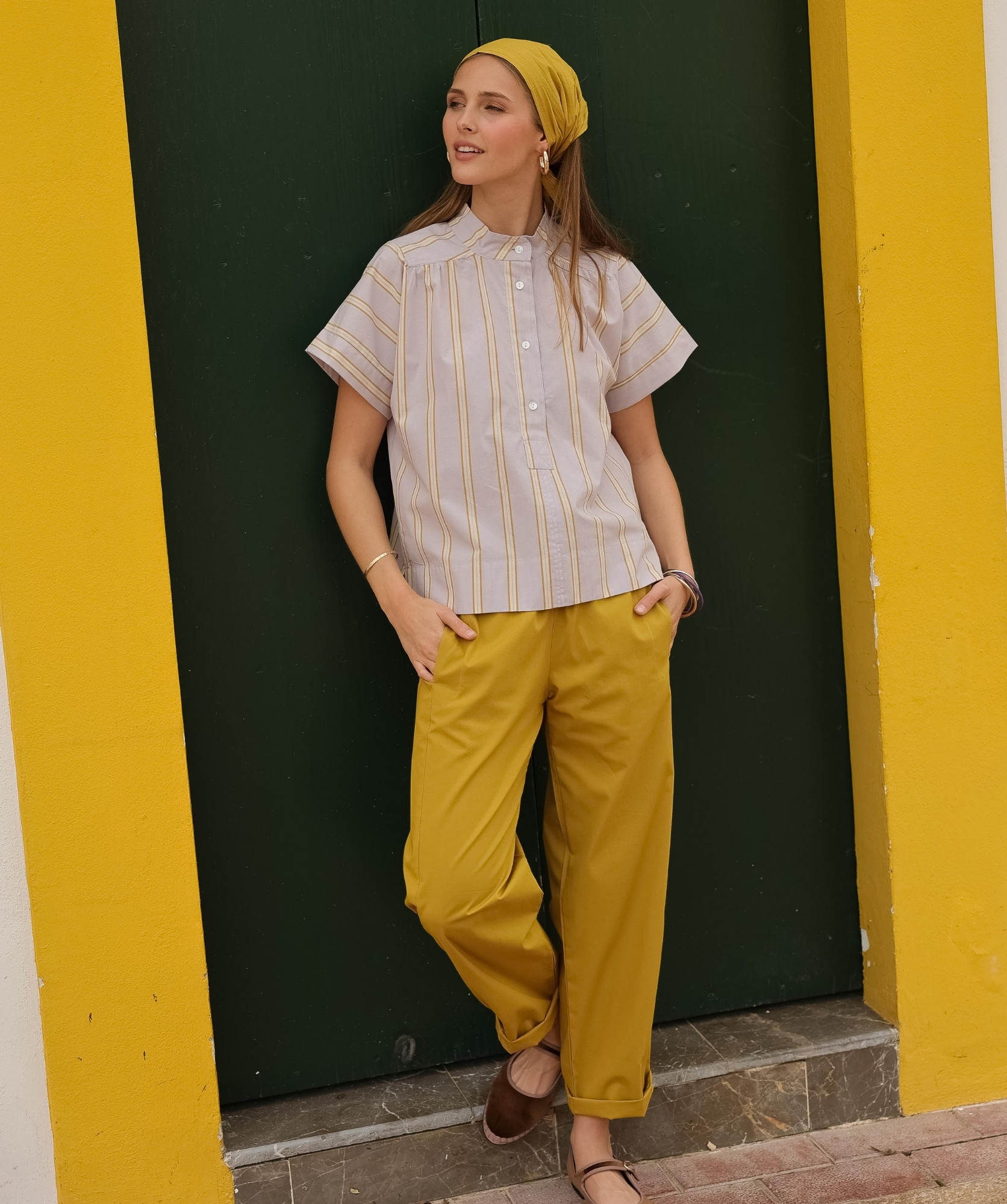 Blouse Durham – Rayure Ostuni Lilas