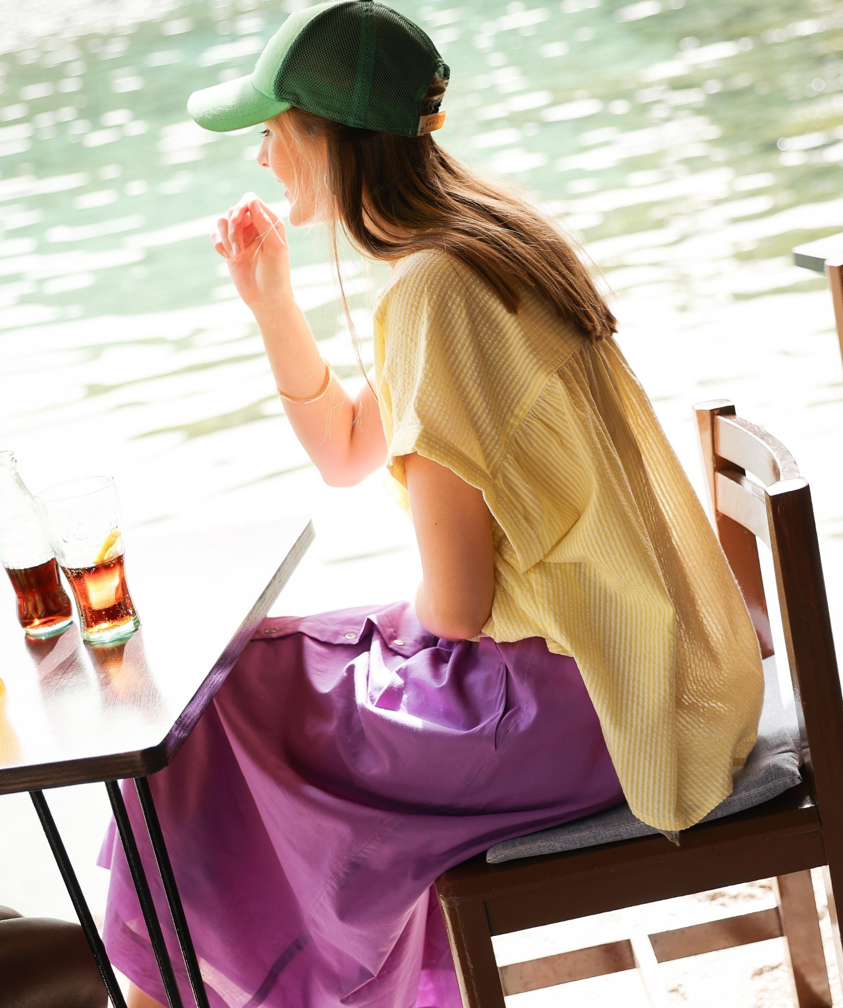 Blouse Filly – Rayure seersucker Jaune