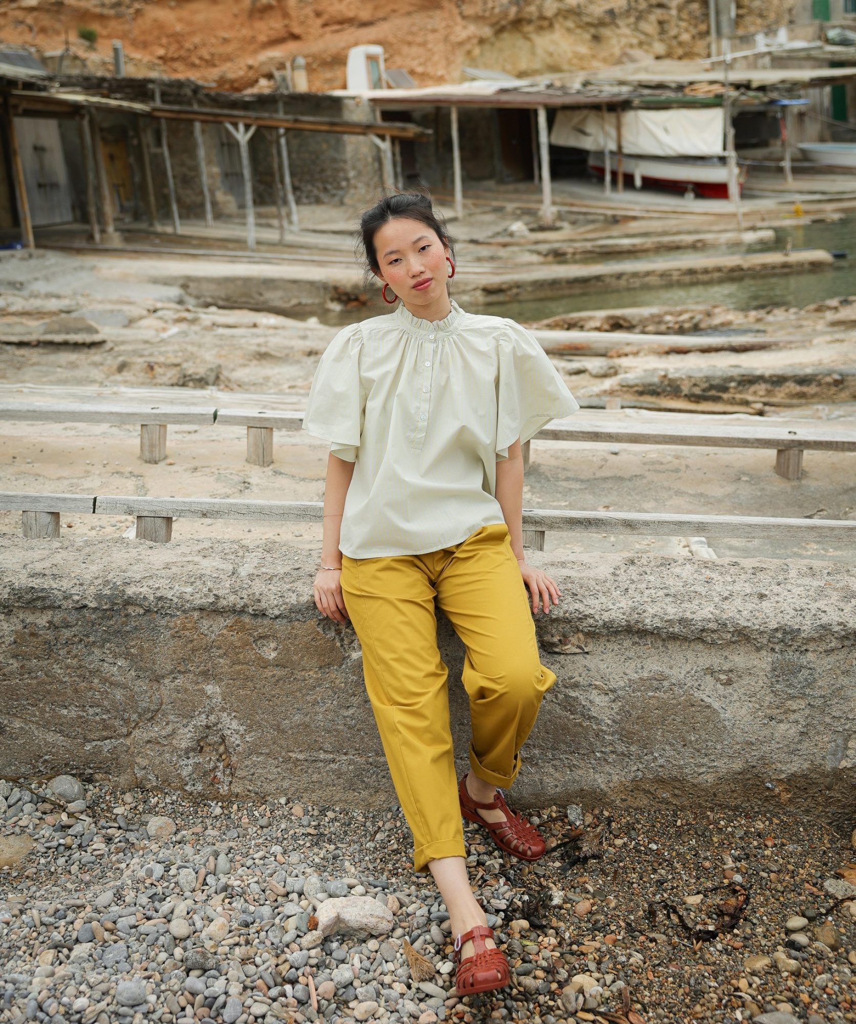 Blouse Jane – Rayure Philo Lemon