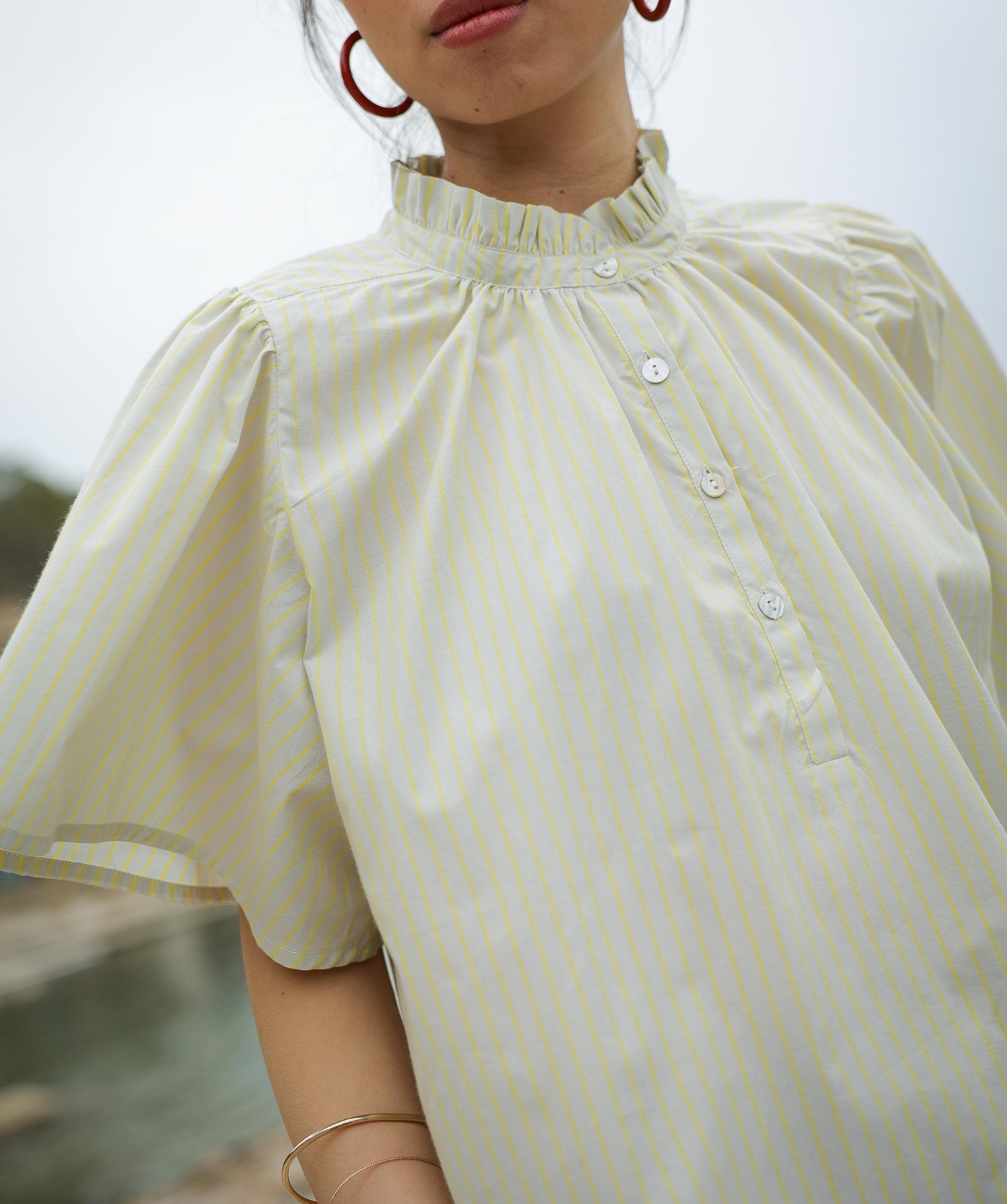 Blouse Jane – Rayure Philo Lemon