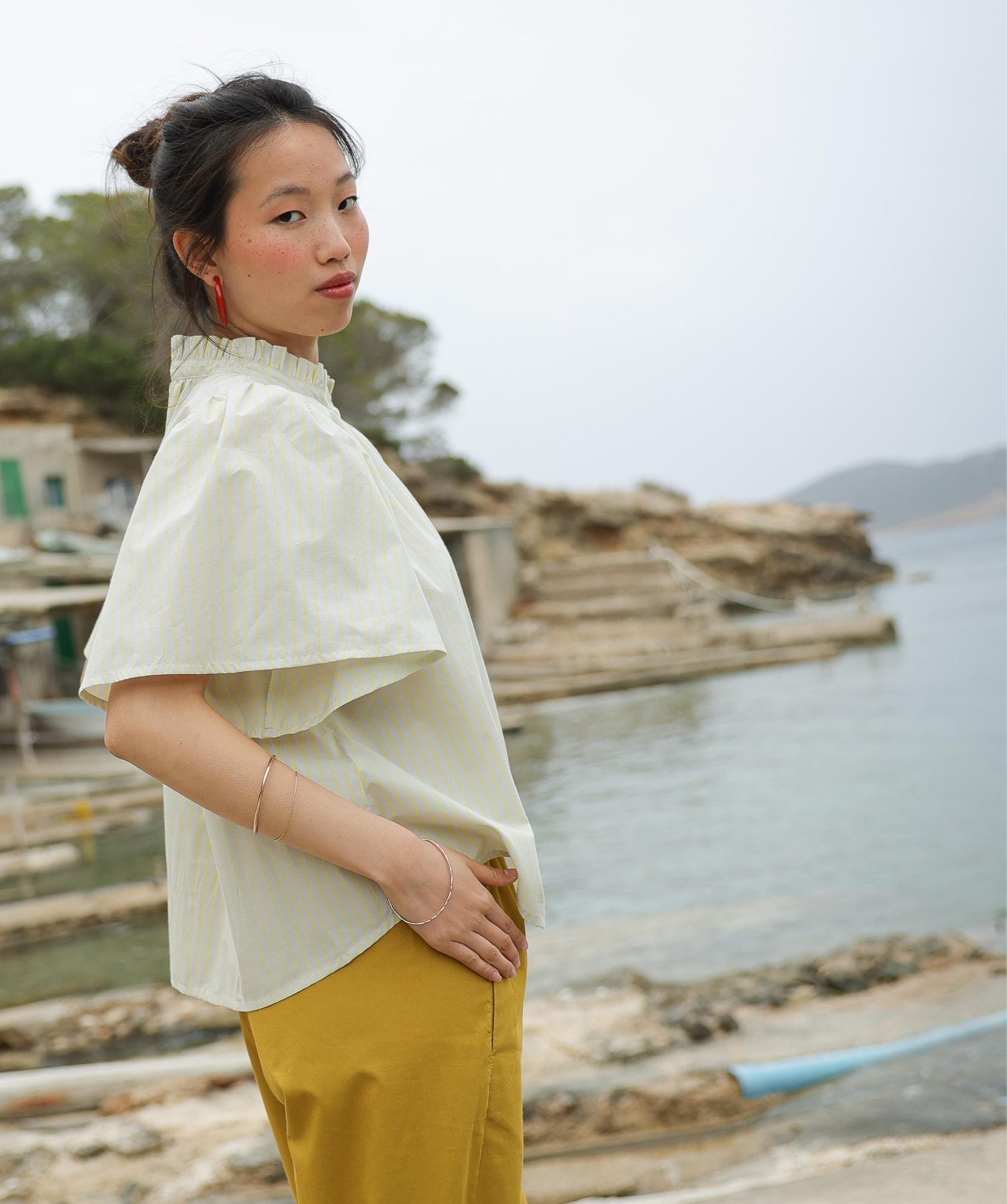 Blouse Jane – Rayure Philo Lemon