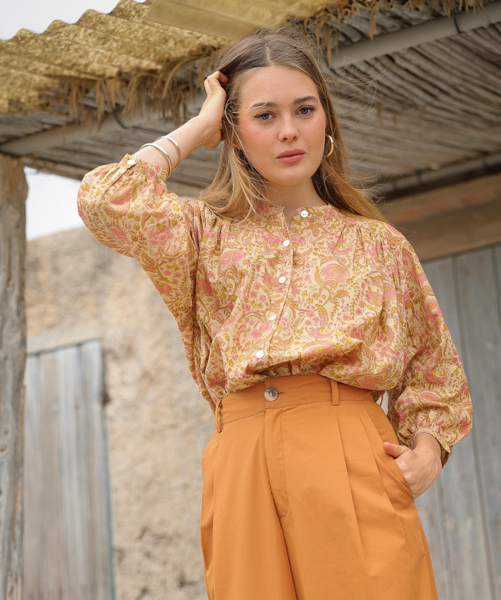 Chemise Brasilia – Imprimé Block-print Agra