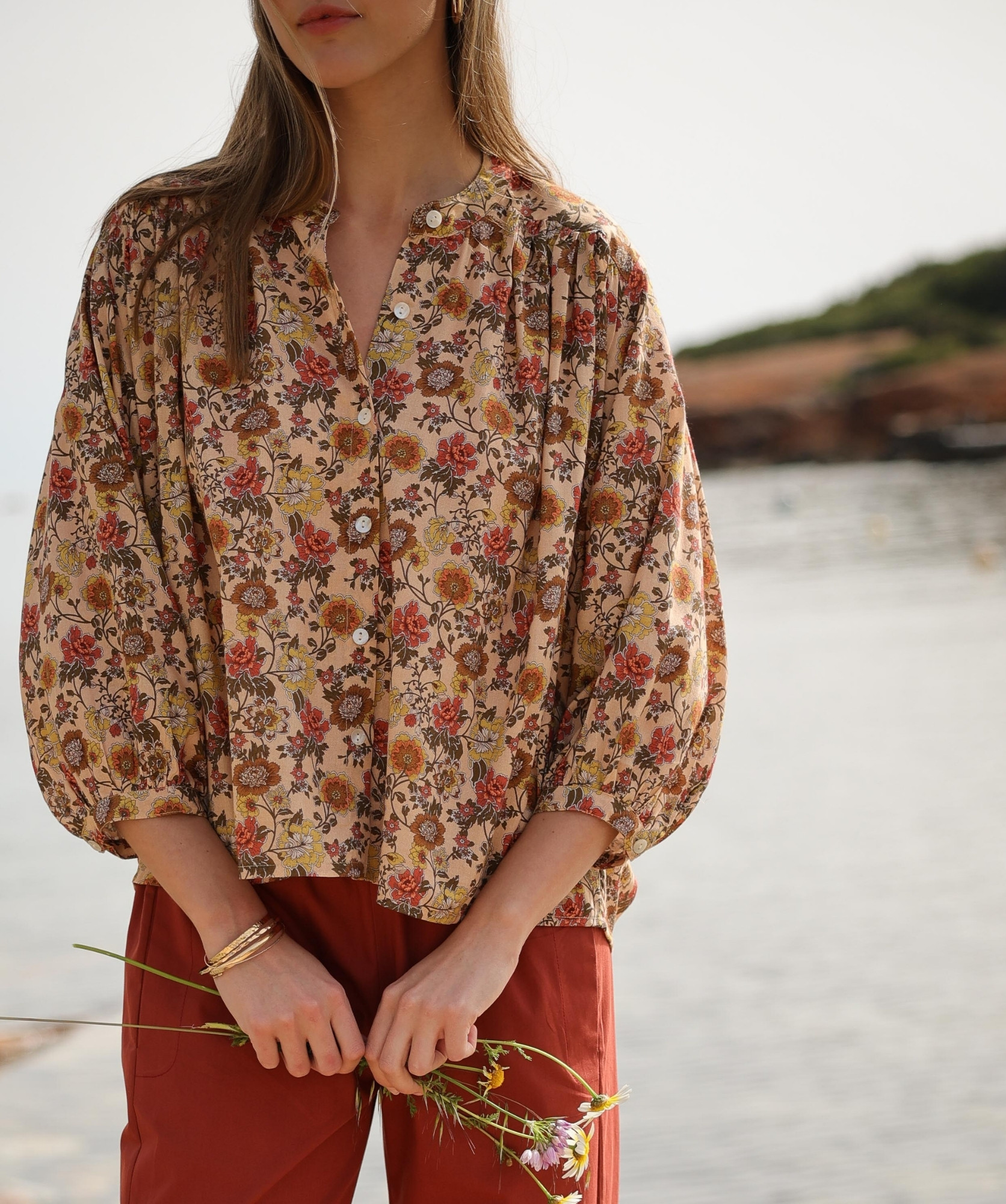 Chemise Brasilia – Imprimé Antoinette Terracotta