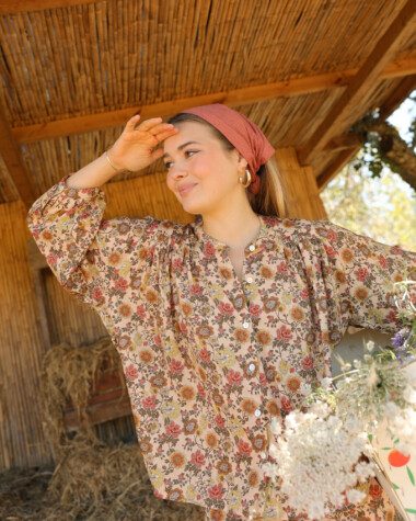 Chemise Brasilia – Imprimé Antoinette Terracotta