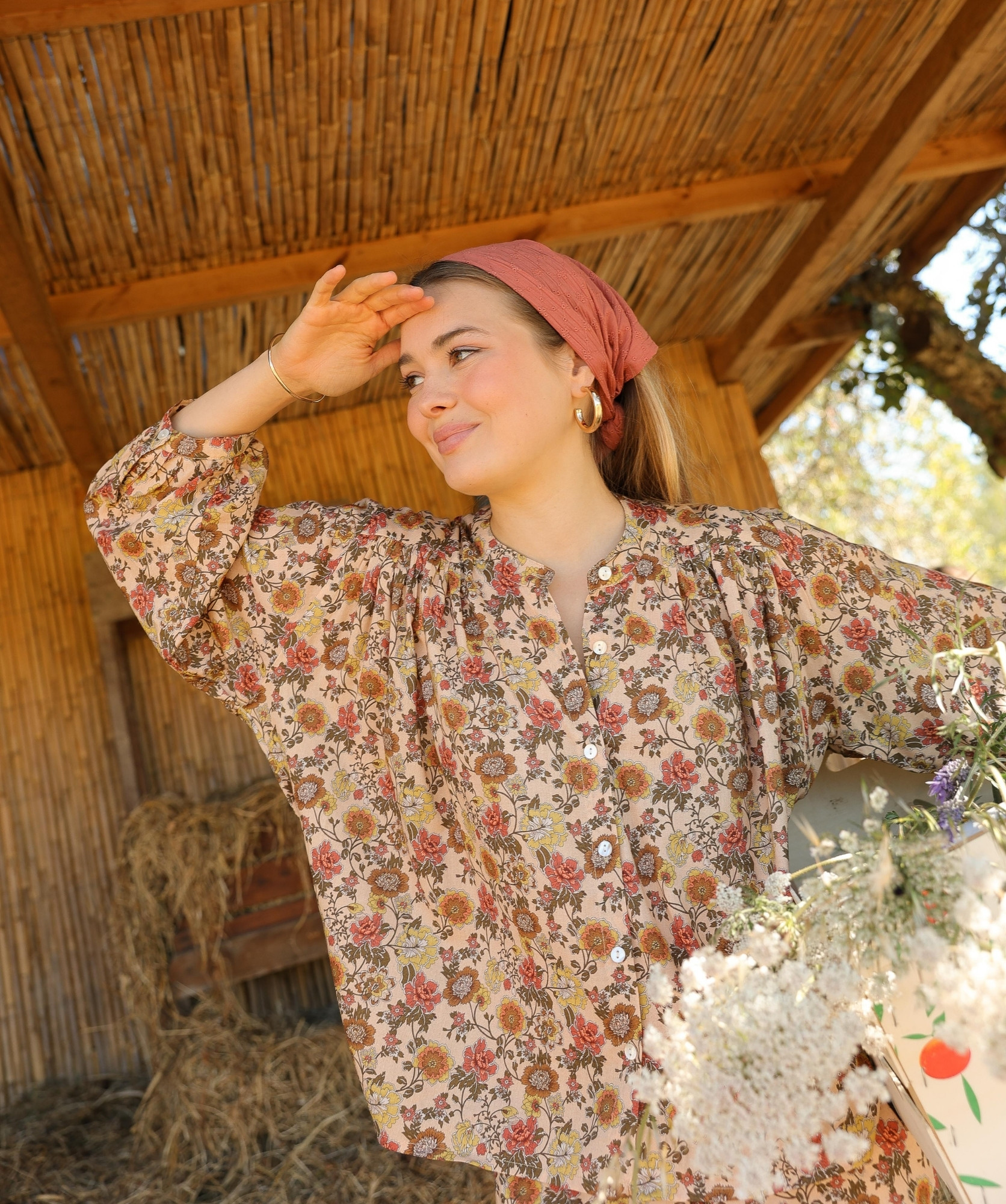 Chemise Brasilia – Imprimé Antoinette Terracotta