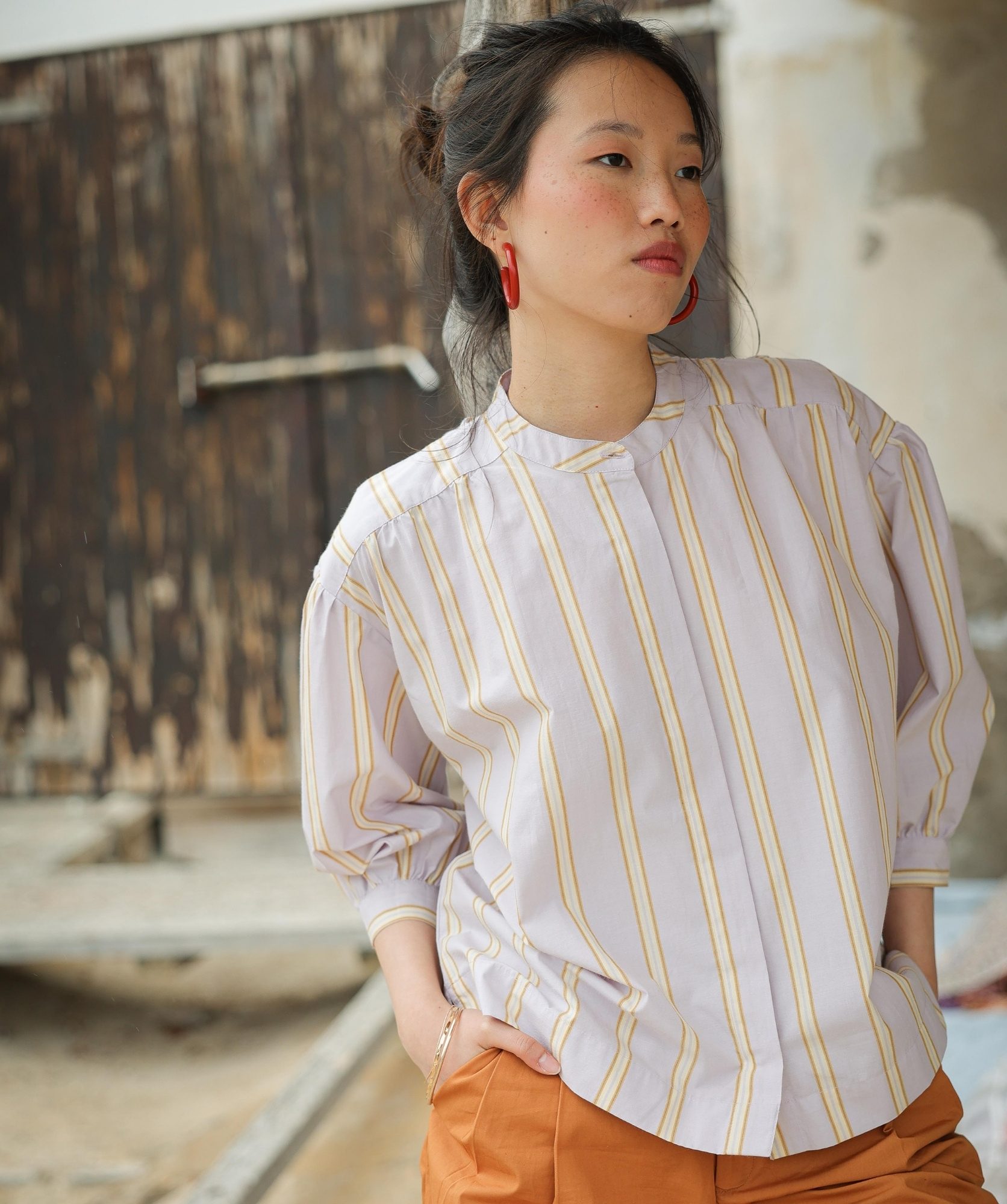 Blouse Pharrell – Rayure Ostuni Lilas