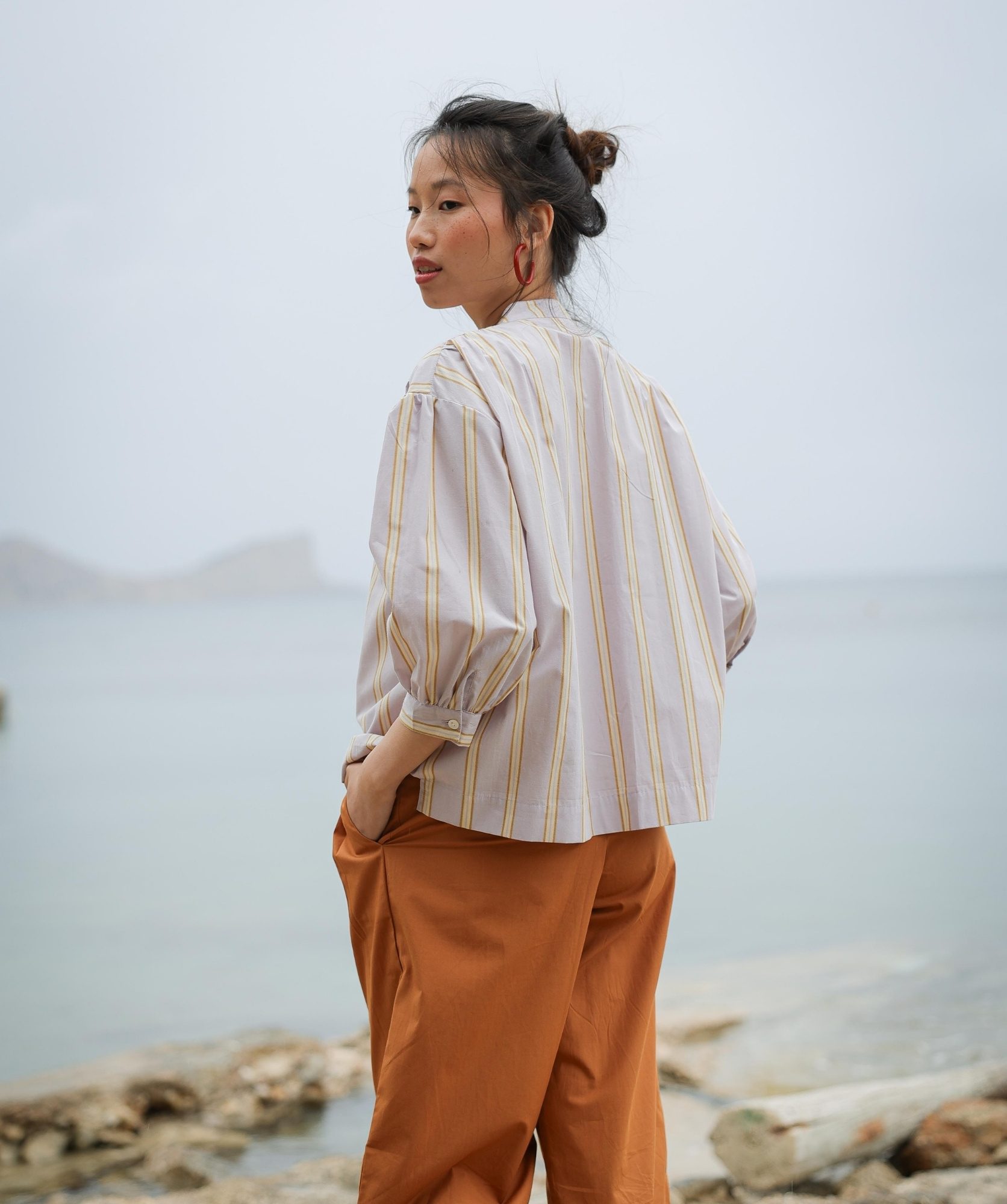 Blouse Pharrell – Rayure Ostuni Lilas