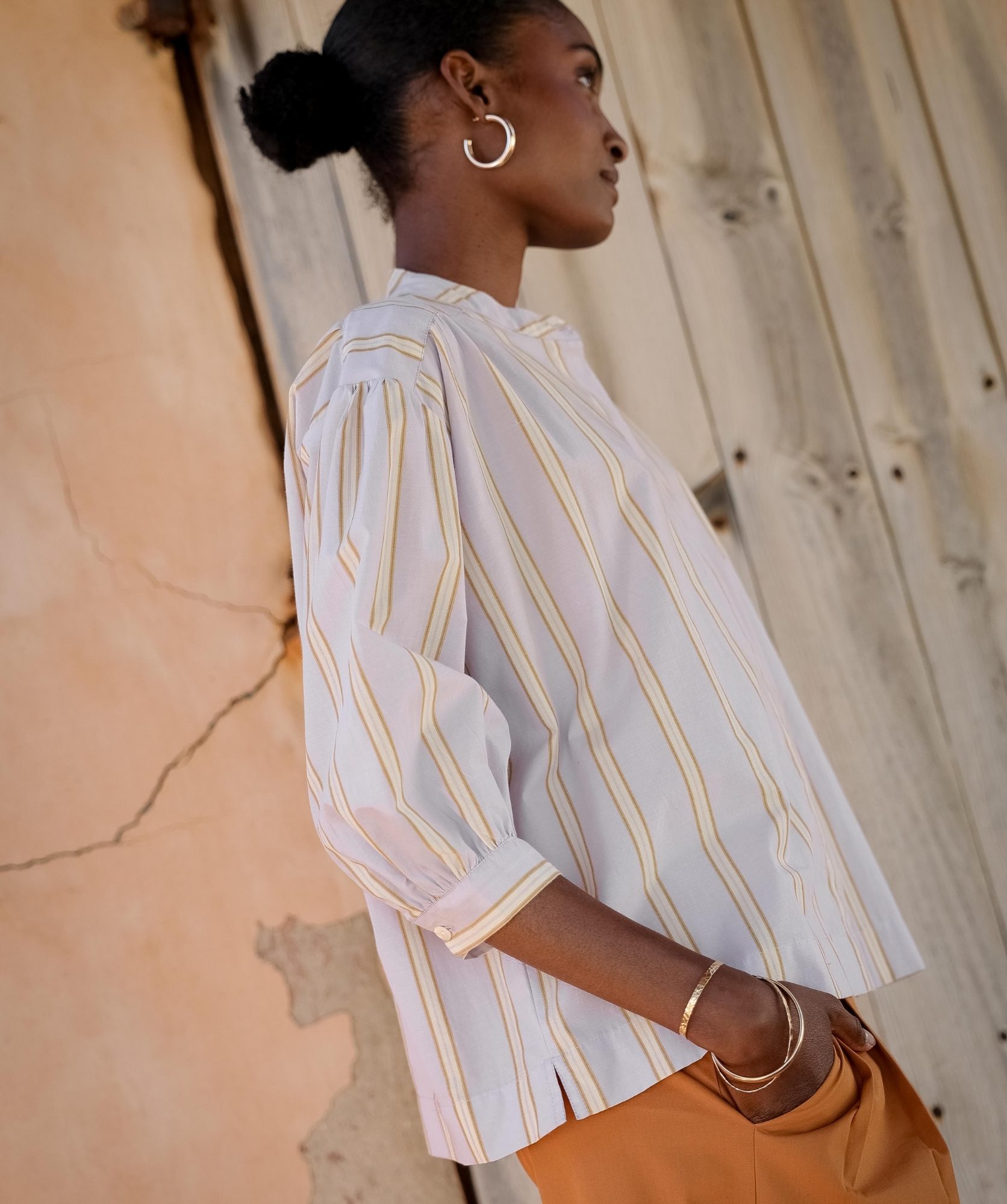 Blouse Pharrell – Rayure Ostuni Lilas
