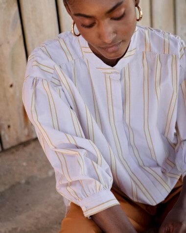 Blouse Pharrell – Rayure Ostuni Lilas
