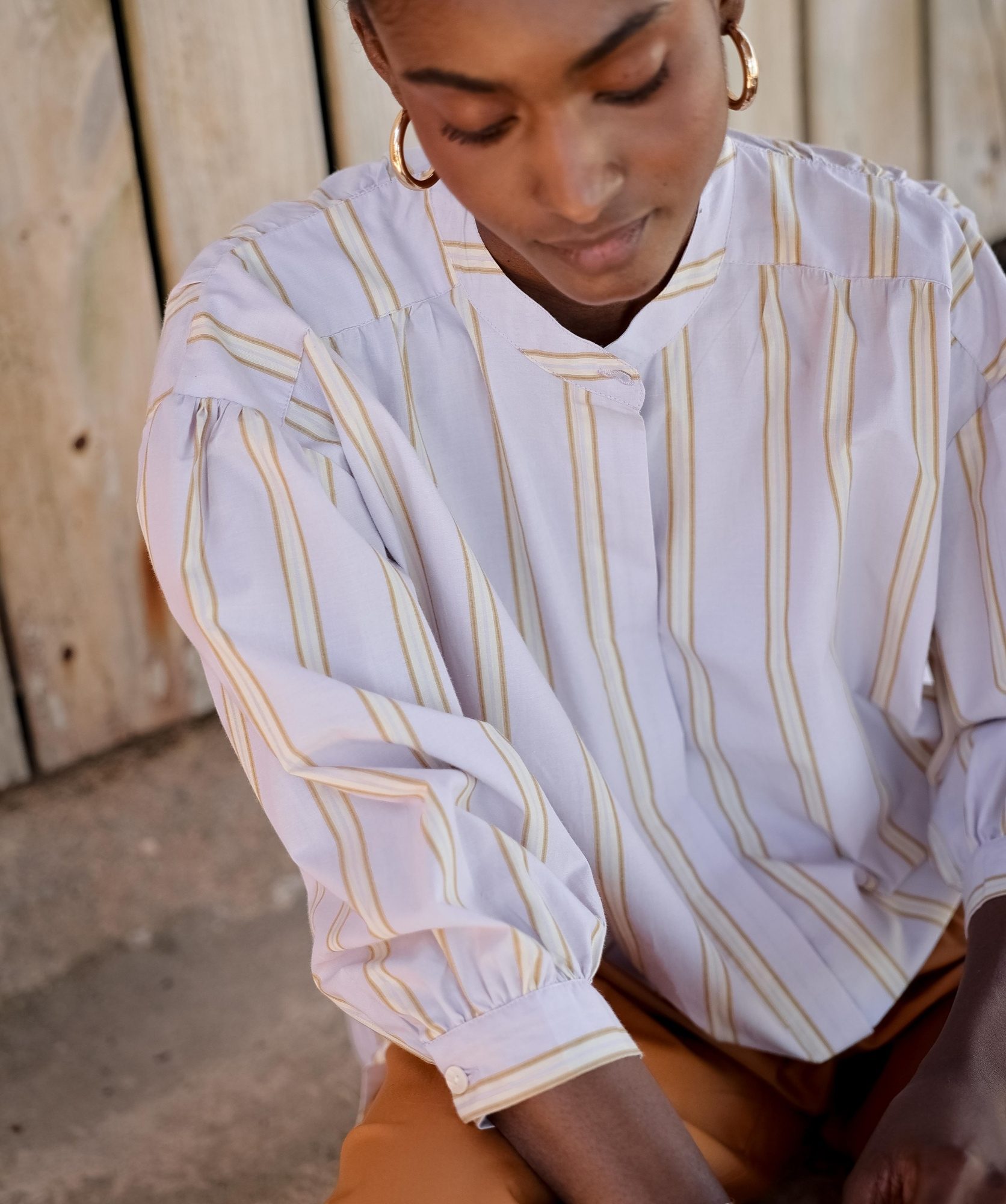 Blouse Pharrell – Rayure Ostuni Lilas