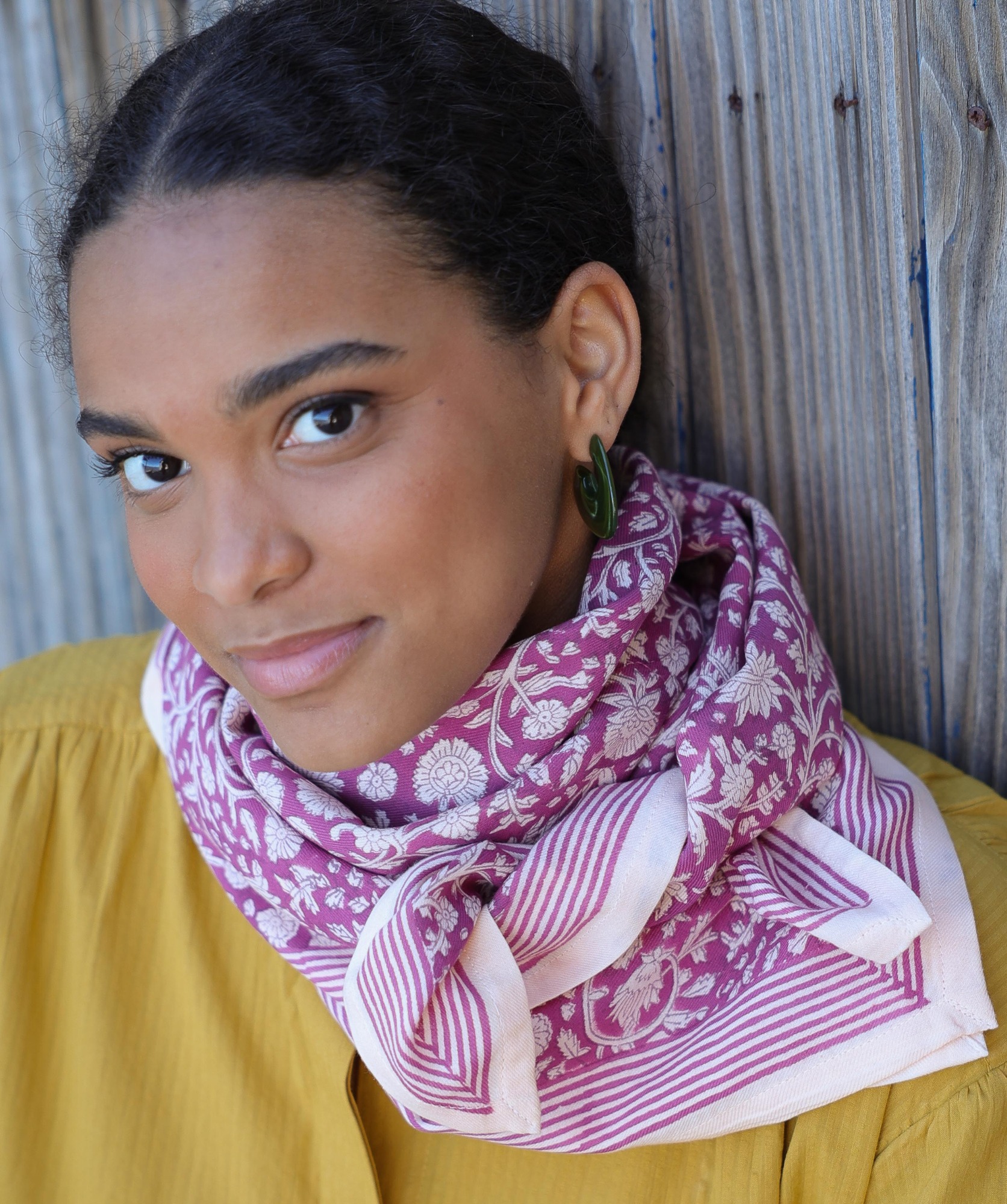 Foulard grand format – Anjali Bougainvillier