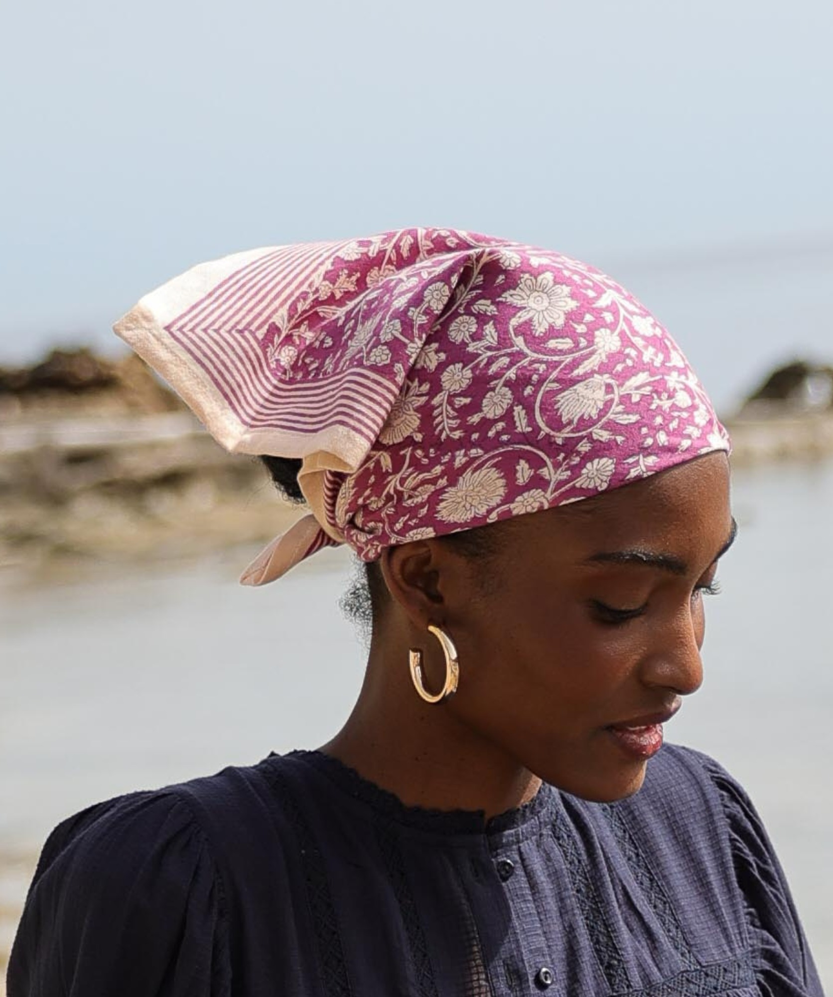 Foulard petit format - Anjali Bougainvillier
