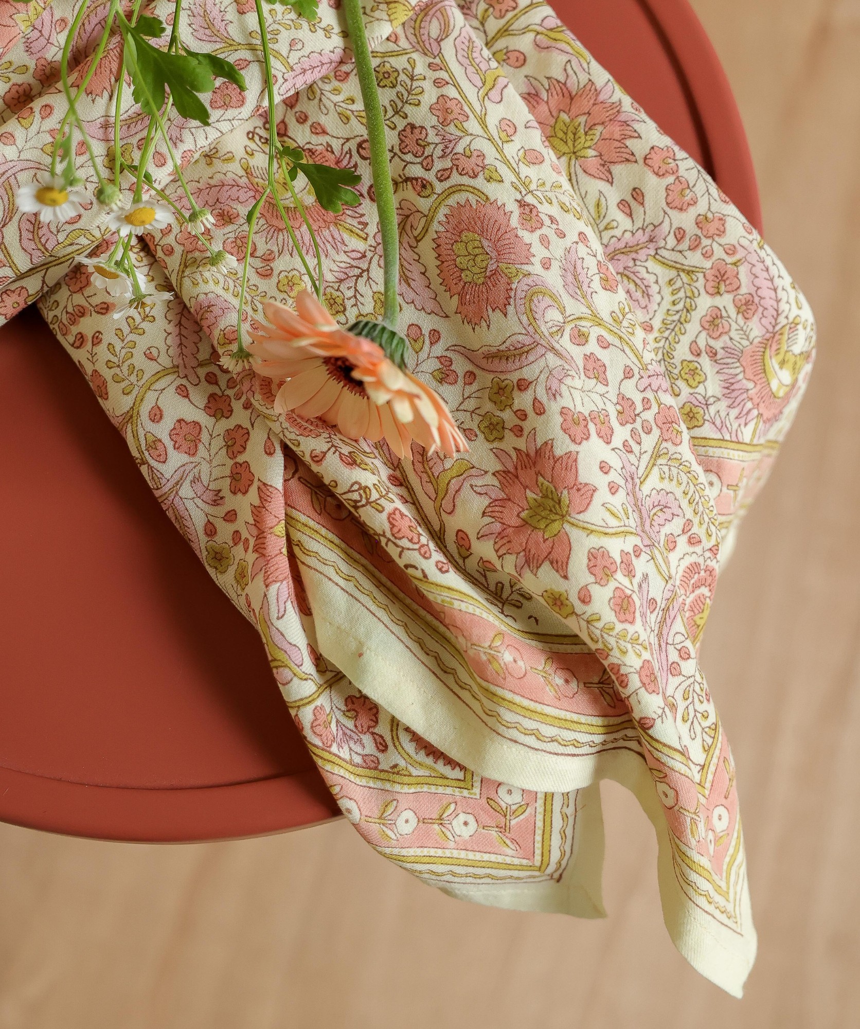 Foulard grand format – Haydee Sorbet Rose Pistache