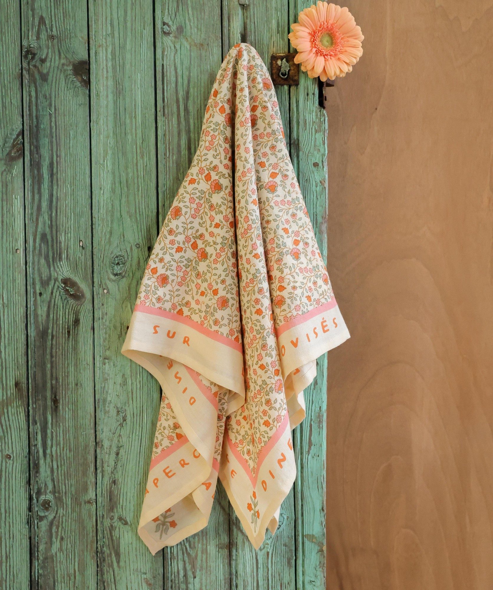 Foulard grand format – Rosa Sorbet d’Été