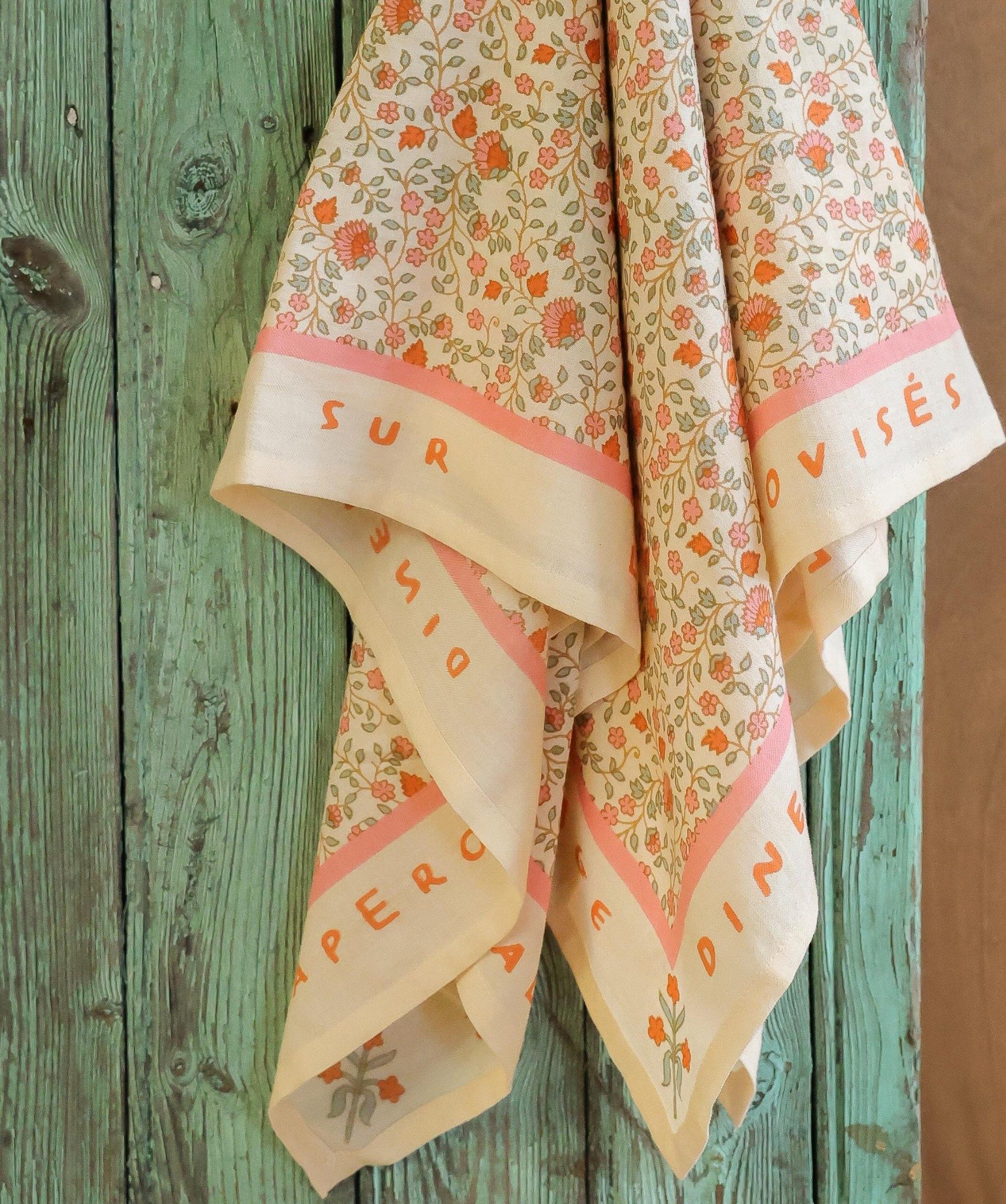 Foulard grand format – Rosa Sorbet d’Été