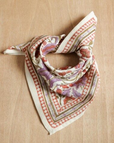 Foulard petit format – Courtney terracotta