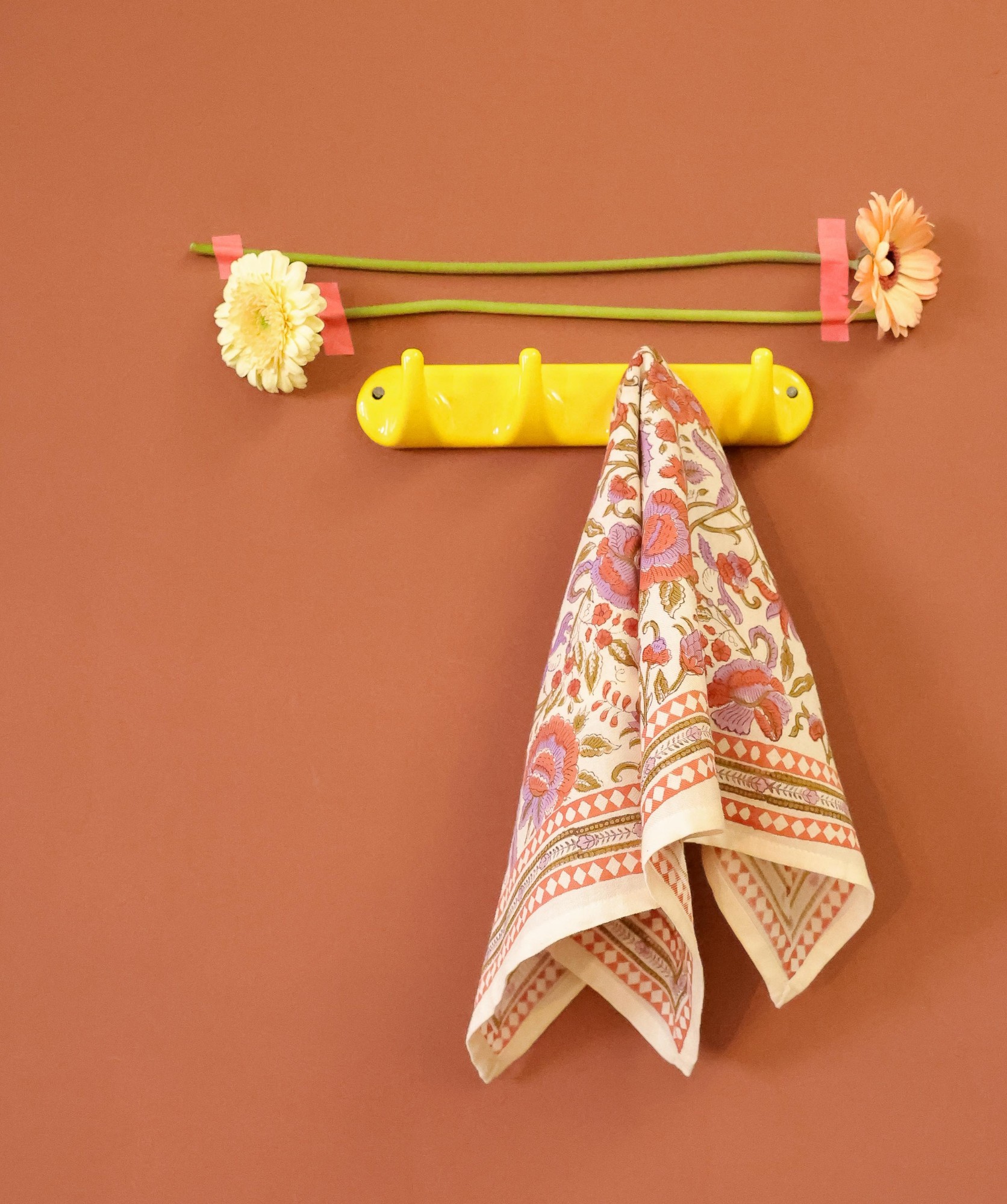 Foulard petit format – Courtney terracotta