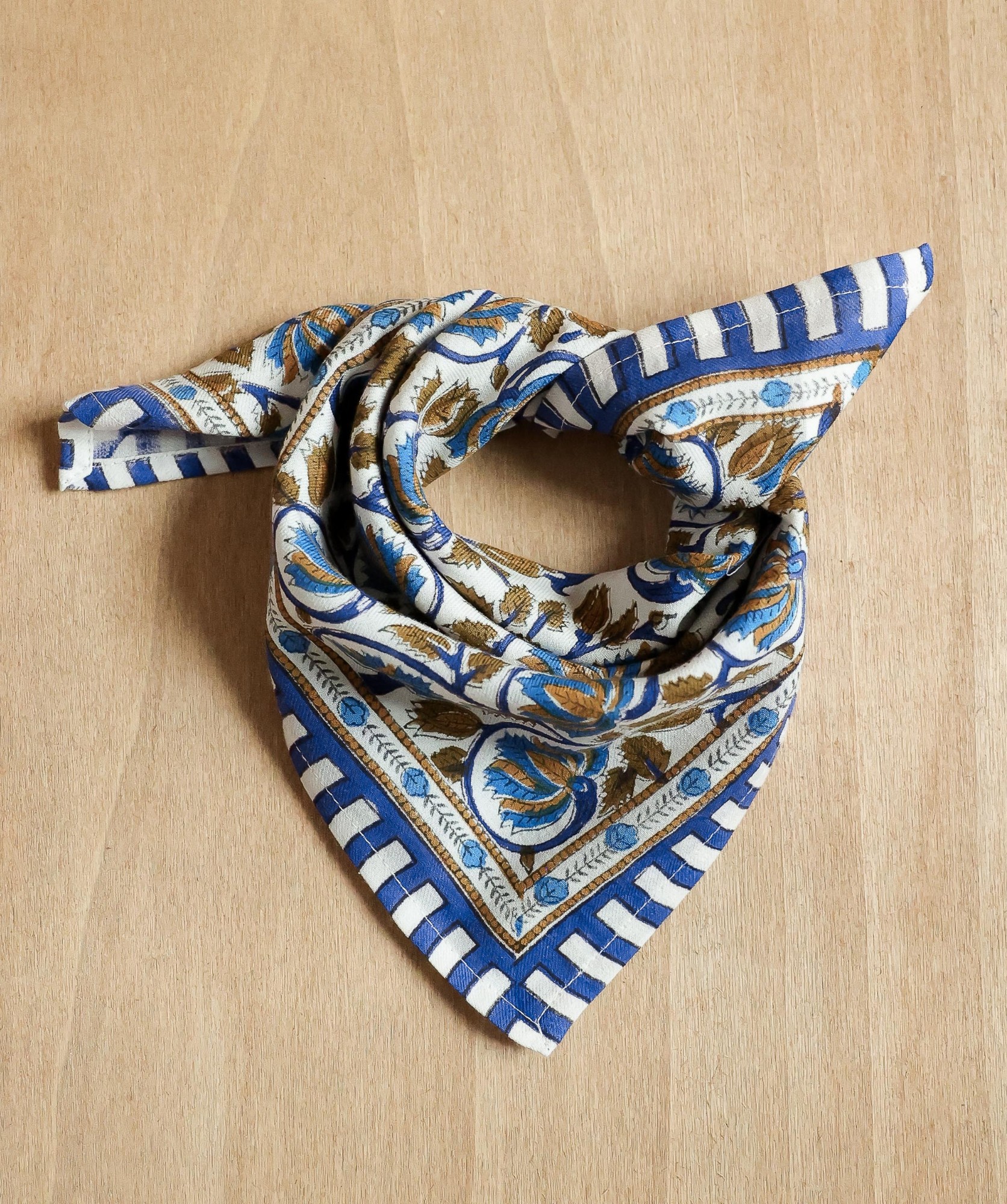 Foulard petit format – Henley Bleu Maharadja