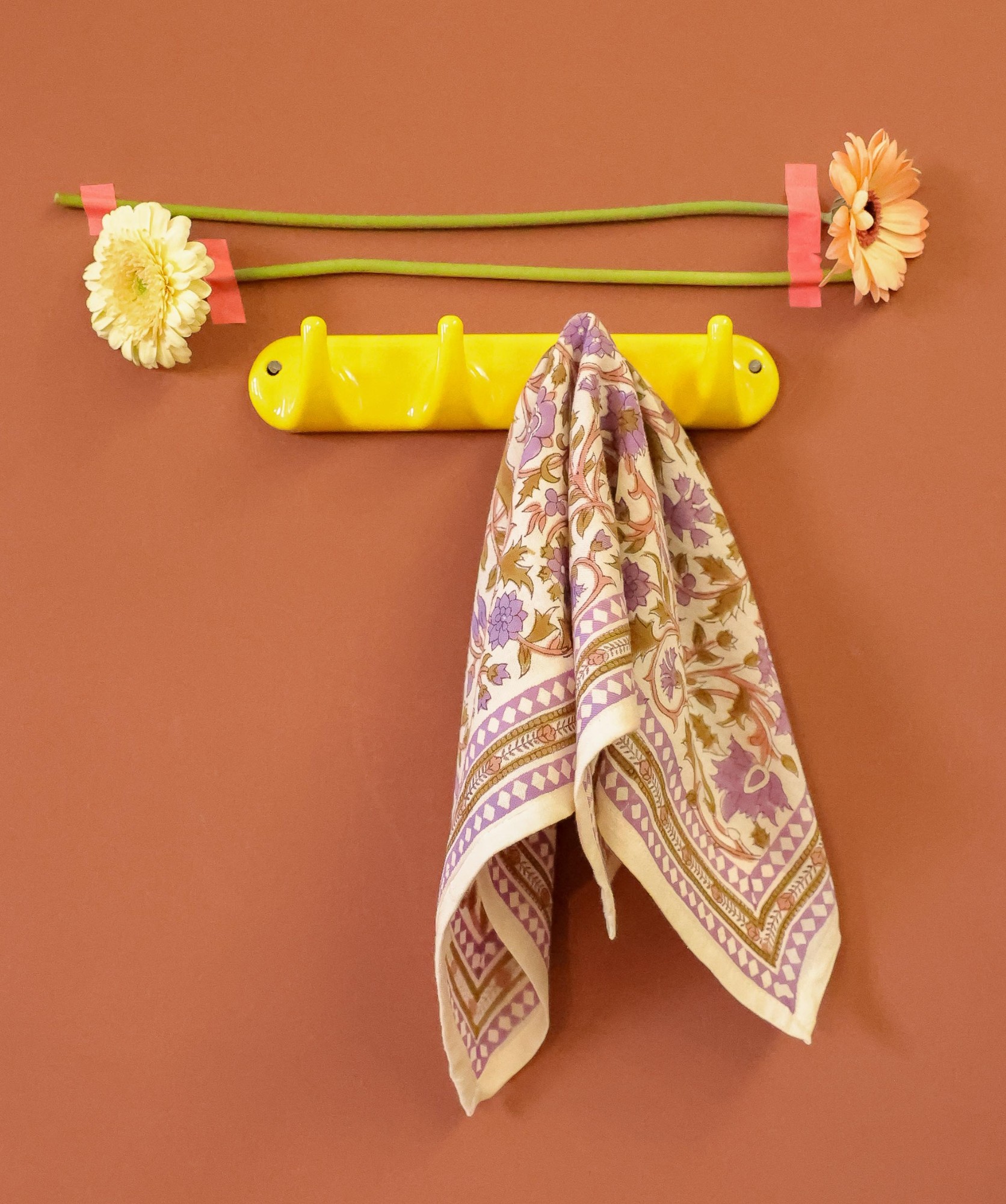 Foulard petit format – Moss Lilas