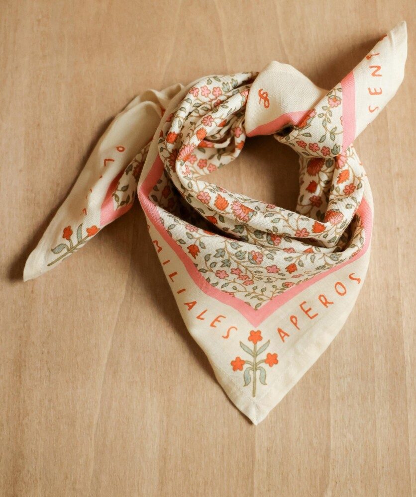 Foulard petit format – Rosa Sorbet d’Été