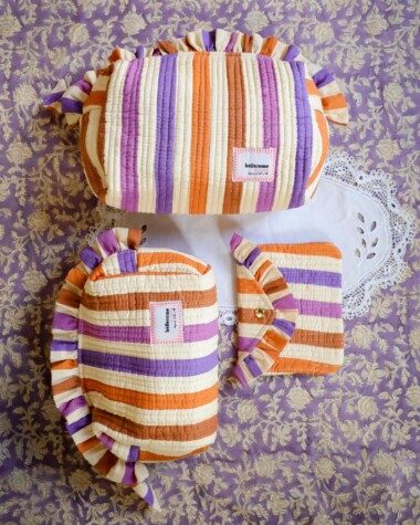 Trousse de toilette Bonnie – Rayure Multicolore