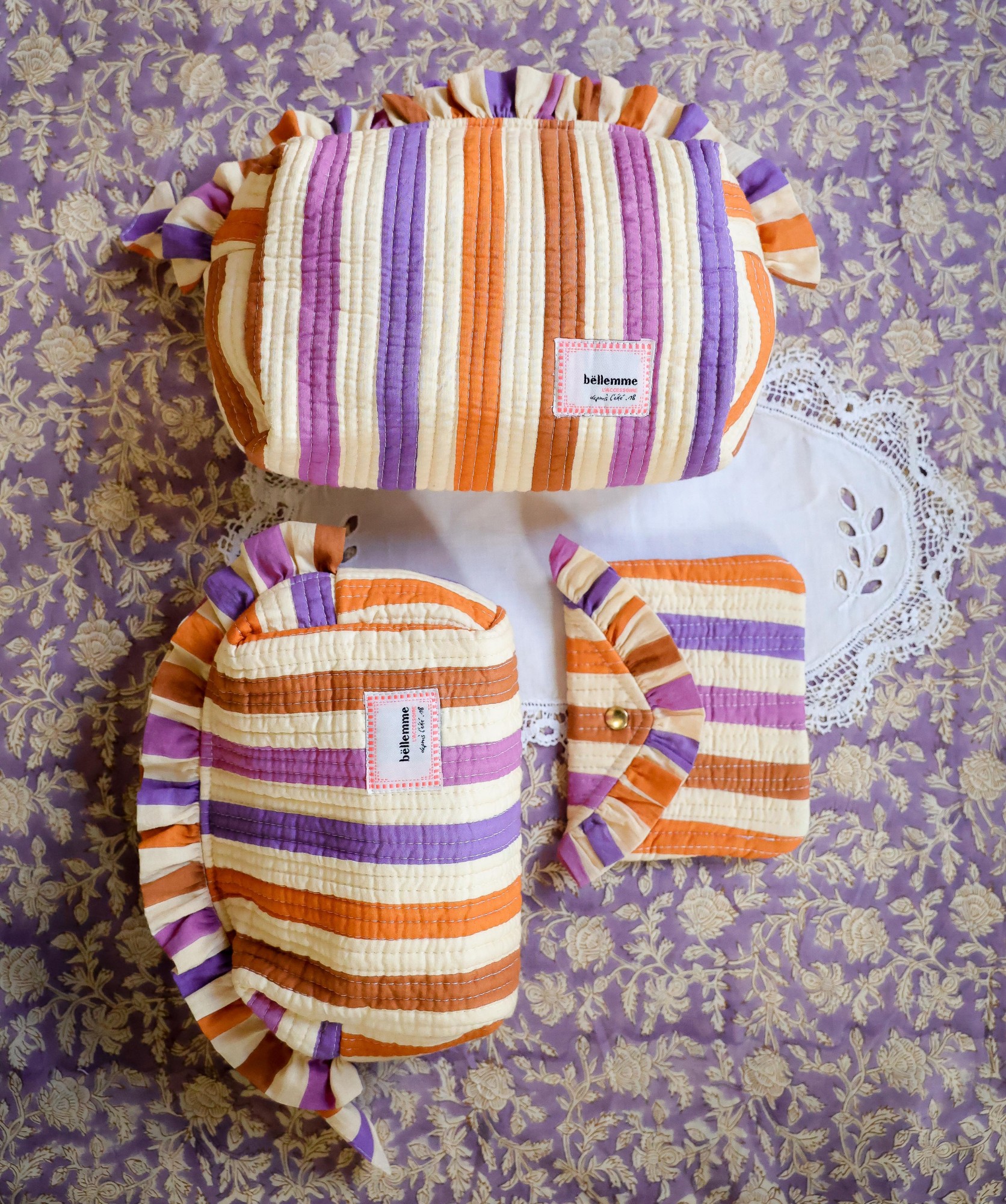 Trousse de toilette Bonnie – Rayure Multicolore
