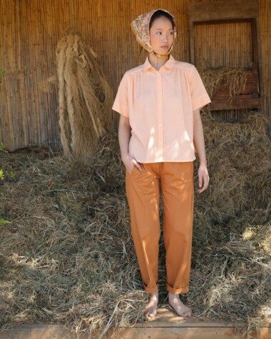 Pantalon Calista - Popeline de coton cuba - L