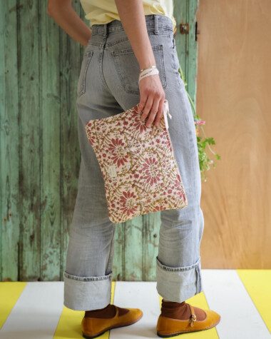Pochette grand format Harrison / 13′ – Palmyre Rose Poudré