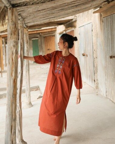 Robe Darcy – Terre de sienne