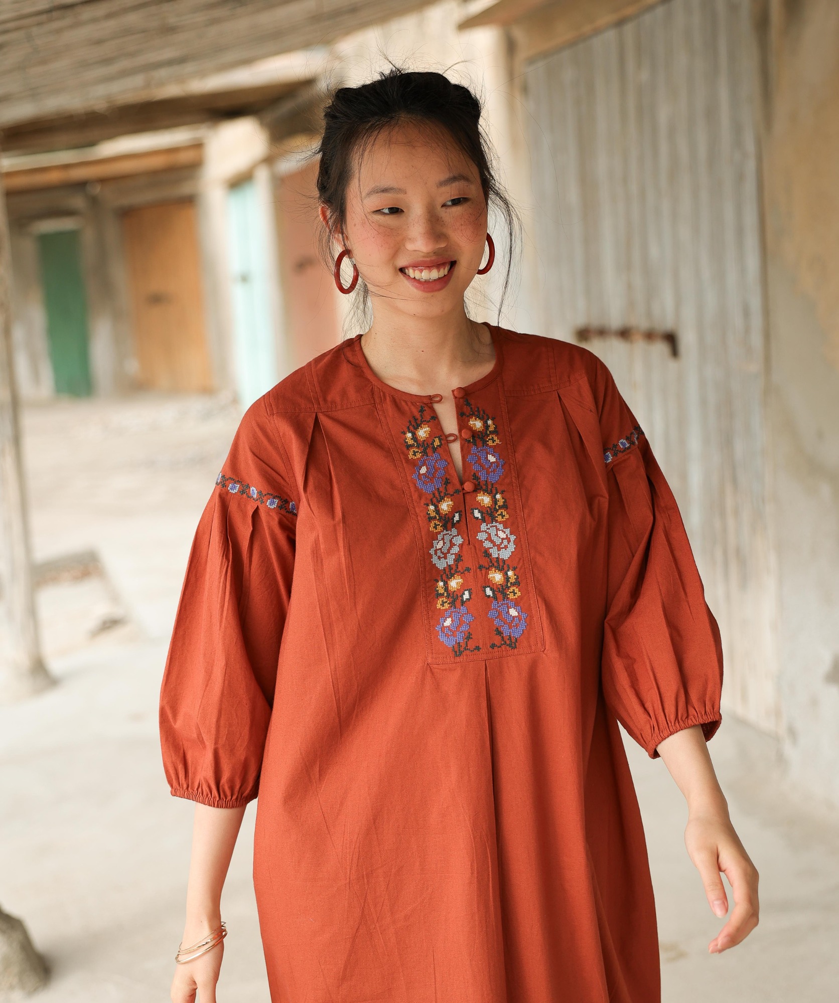 Robe Darcy – Terre de sienne