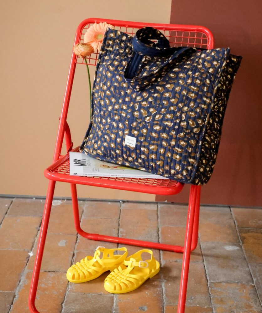 Sac Cabas Amalfi – Léopard Navy