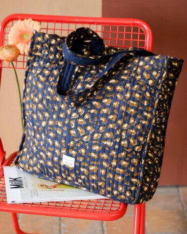 Sac Cabas Amalfi – Léopard Navy
