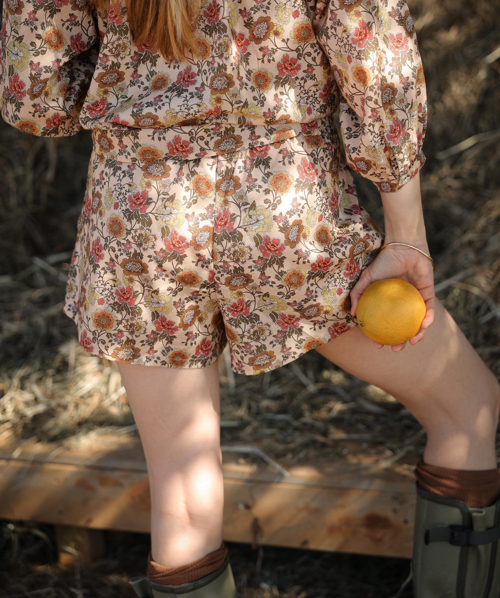 Short Cali – Imprimé Antoinette Terracotta
