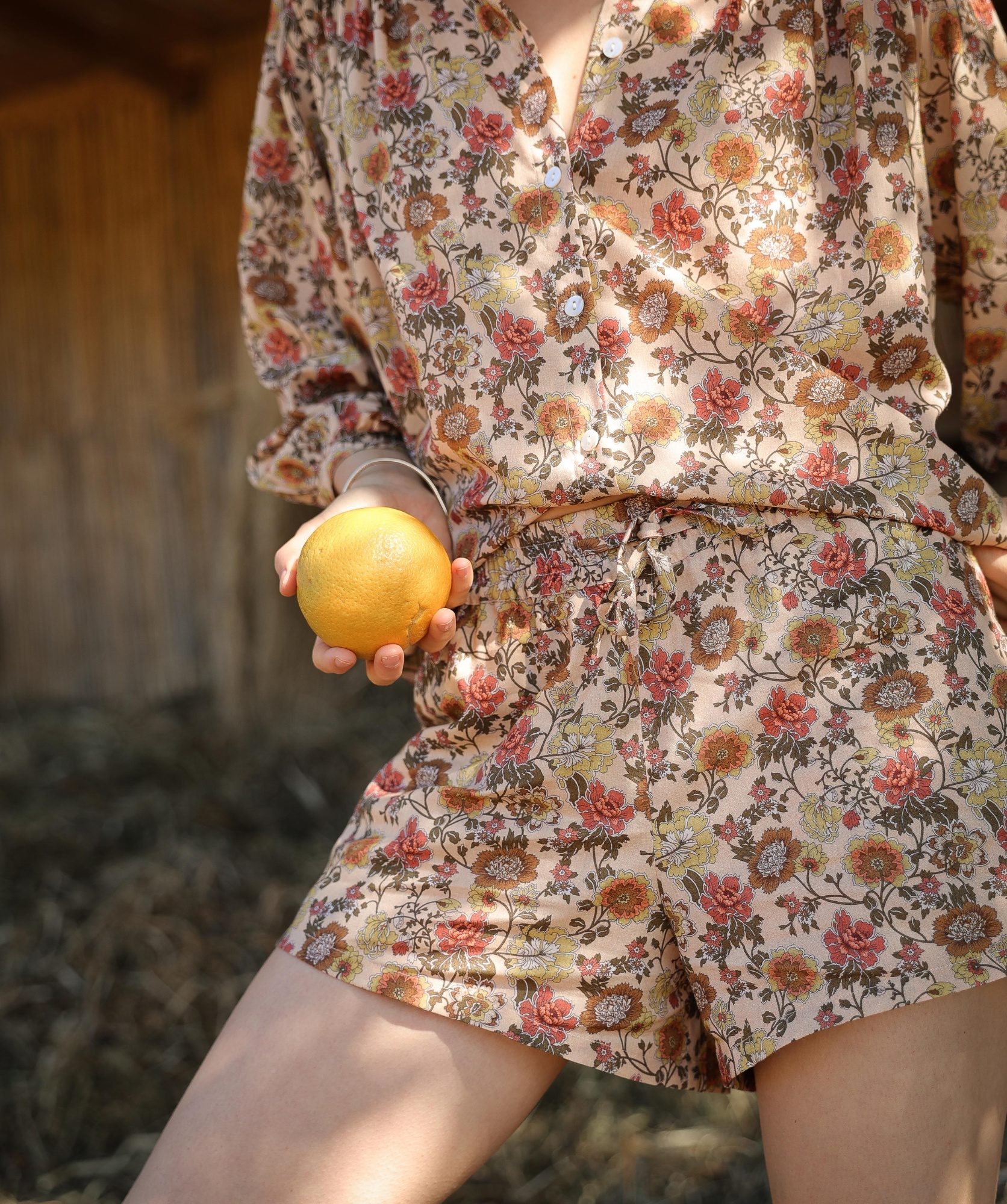 Short Cali – Imprimé Antoinette Terracotta