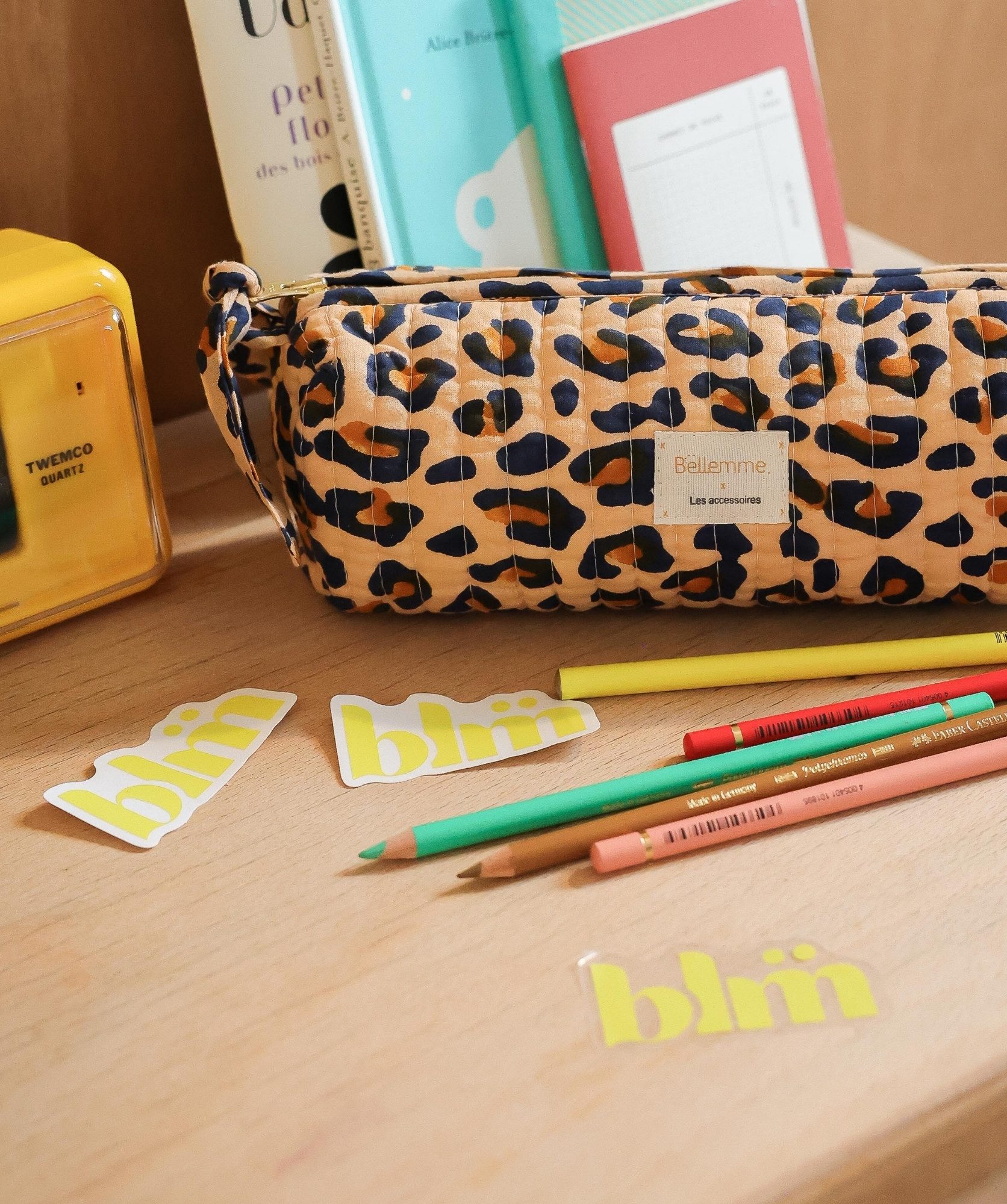 Trousse d’écolier Juno – Léopard Camel