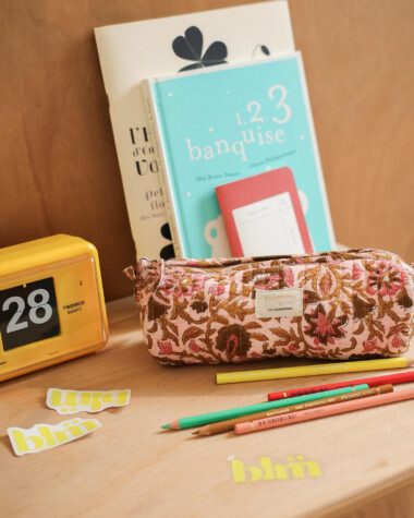 Trousse d’écolier Juno – Mina Rose Poudre