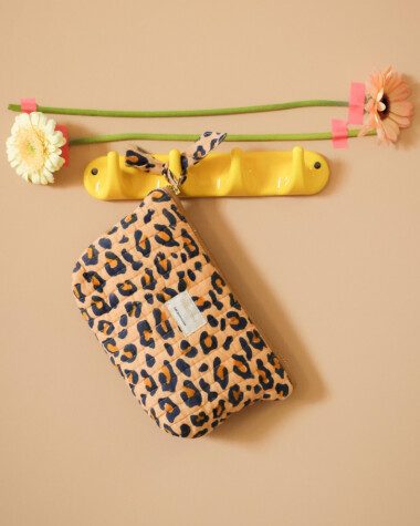 Trousse à maquillage Alma – Léopard camel