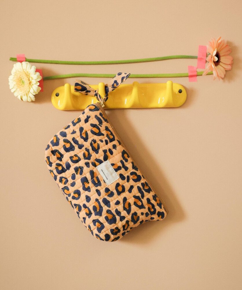 Trousse à maquillage Alma – Léopard camel