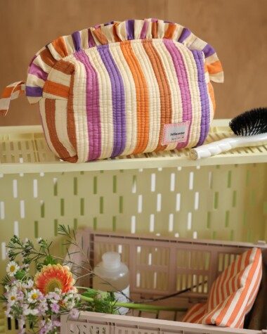 Trousse de toilette Bonnie – Rayure Multicolore