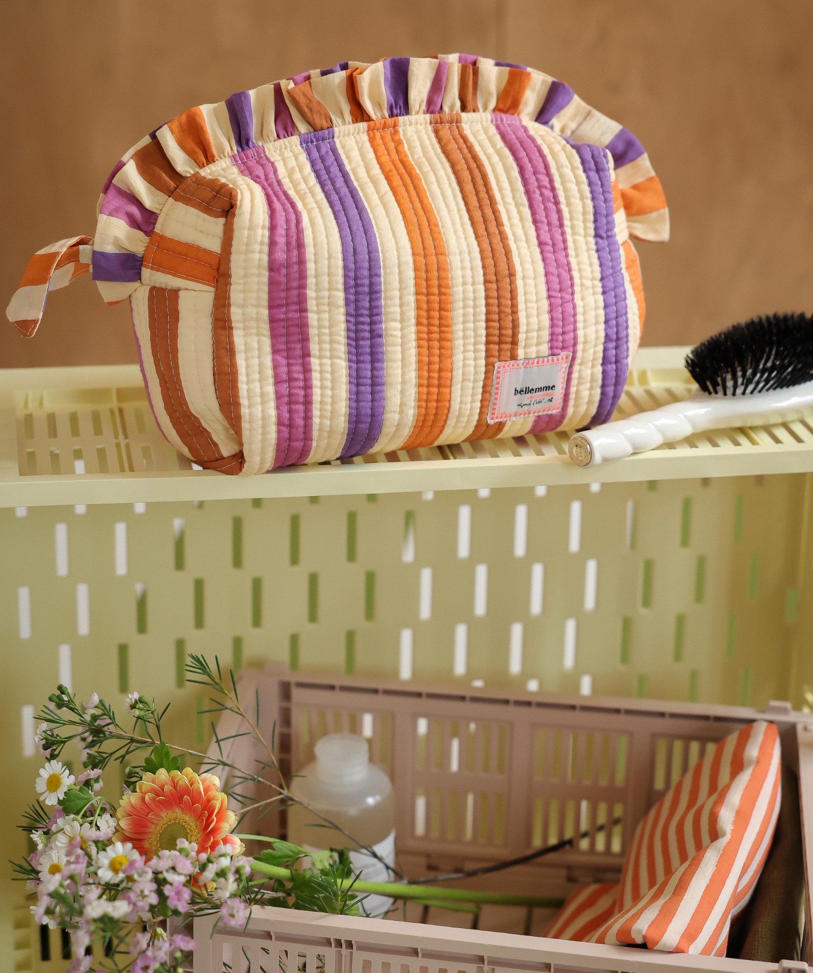 Trousse de toilette Bonnie – Rayure Multicolore
