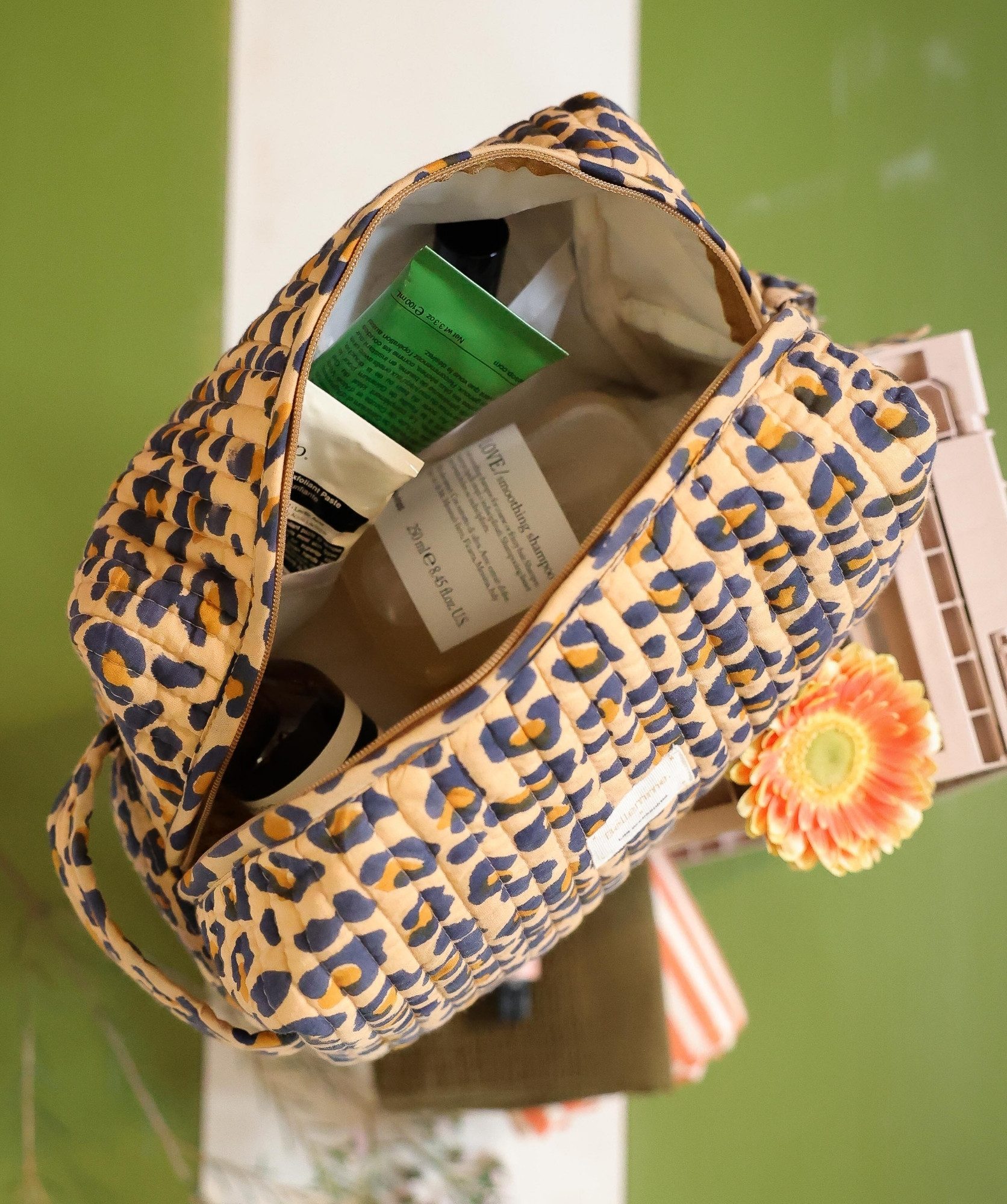 Trousse de toilette Jude – Léopard camel