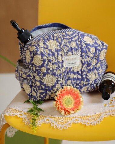Trousse de toilette Jude petit format – Anjali Cobalt