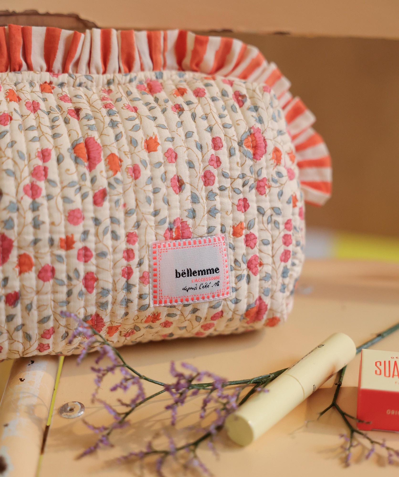 Trousse de toilette Bonnie petit format – Rosa Sorbet d’Été