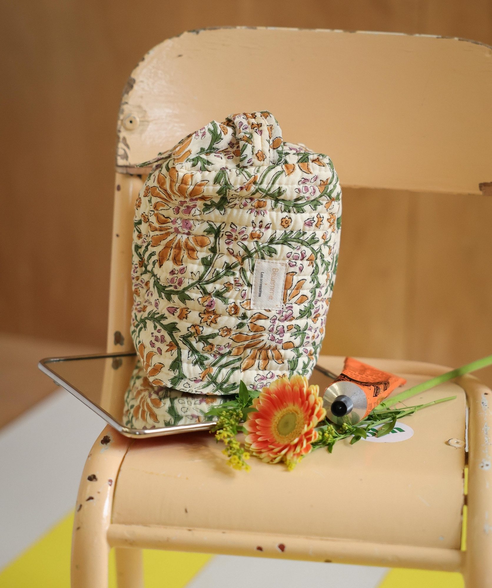 Trousse de toilette Jude petit format – Palmyre Caramel Beurre Salé