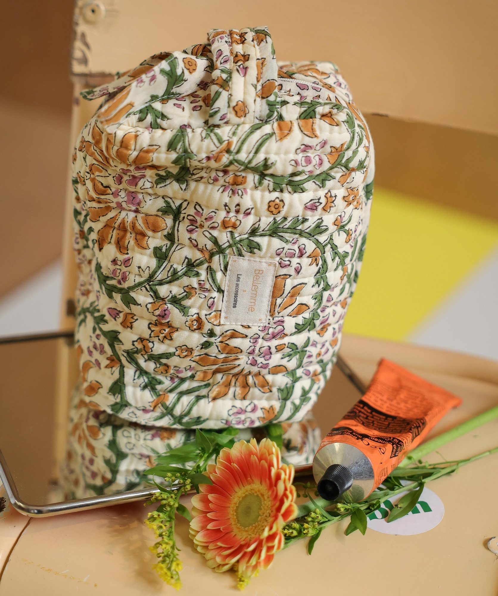 Trousse de toilette Jude petit format – Palmyre Caramel Beurre Salé