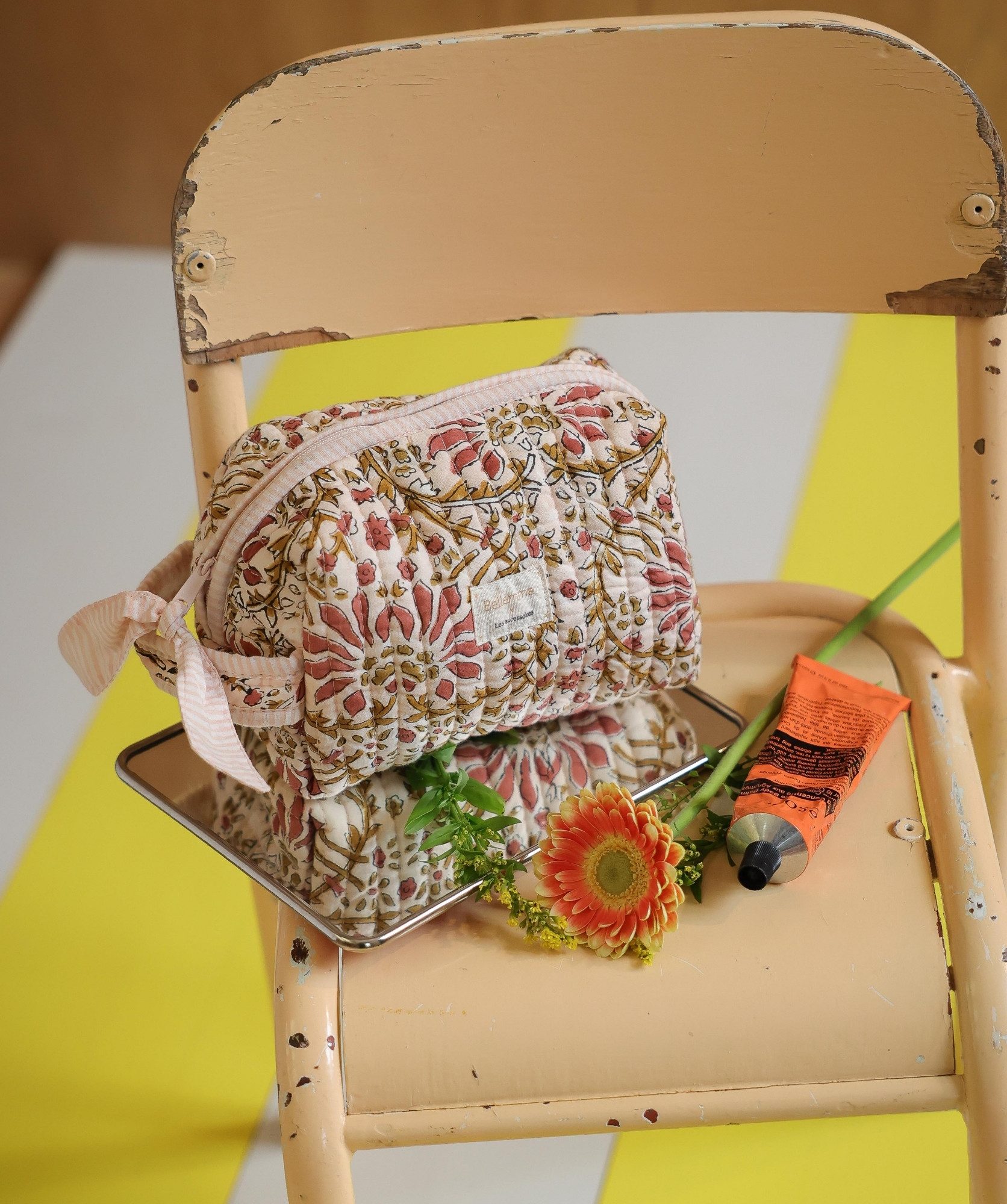 Trousse de toilette Jude petit format – Palmyre Rose Poudré