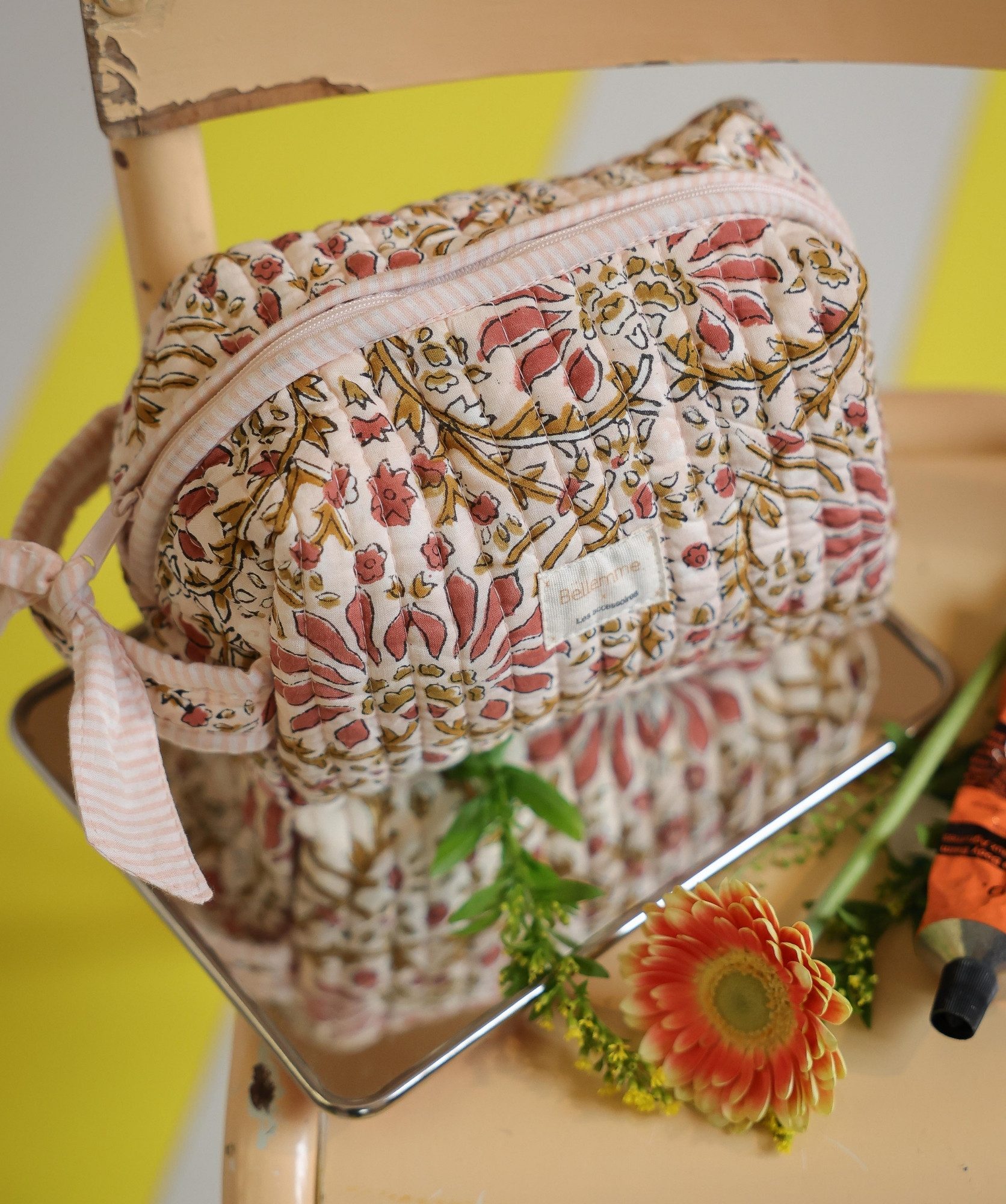 Trousse de toilette Jude petit format – Palmyre Rose Poudré