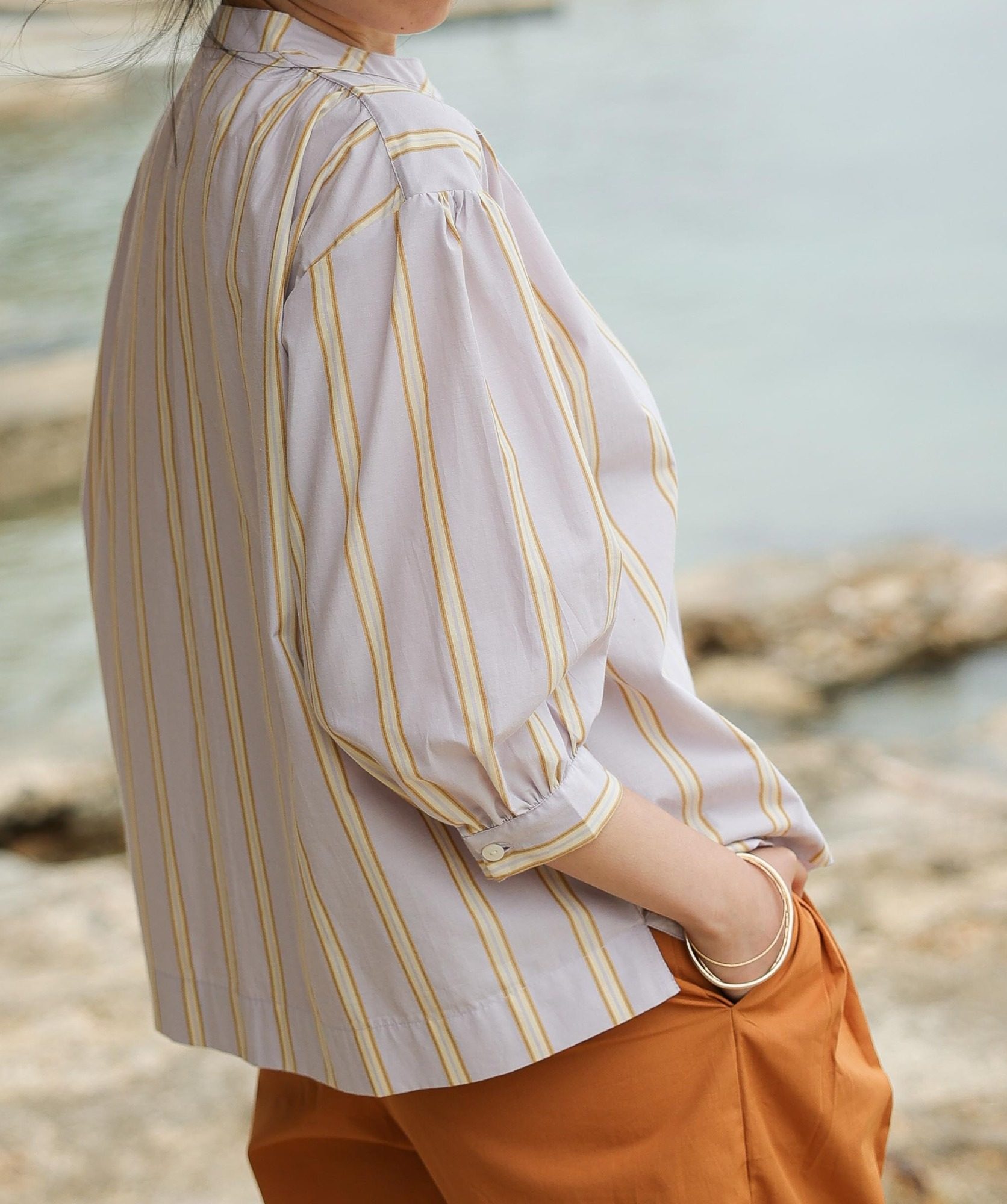 Blouse Pharrell – Rayure Ostuni Lilas