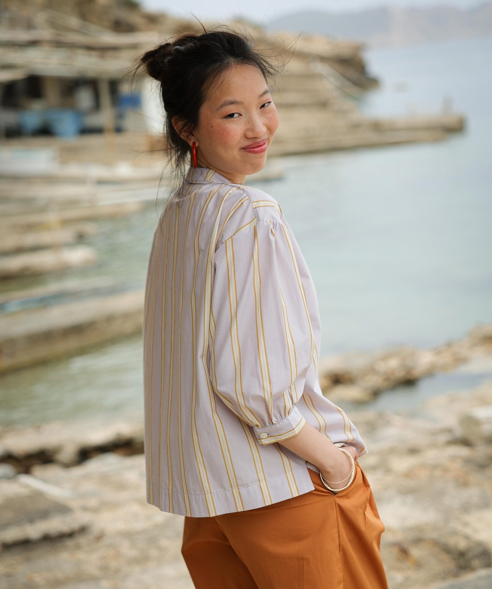 Blouse Pharrell – Rayure Ostuni Lilas