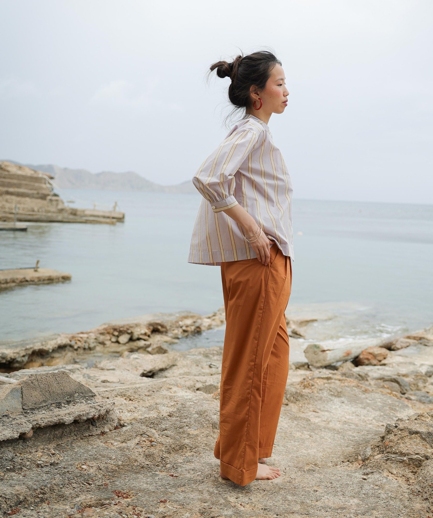 Blouse Pharrell – Rayure Ostuni Lilas